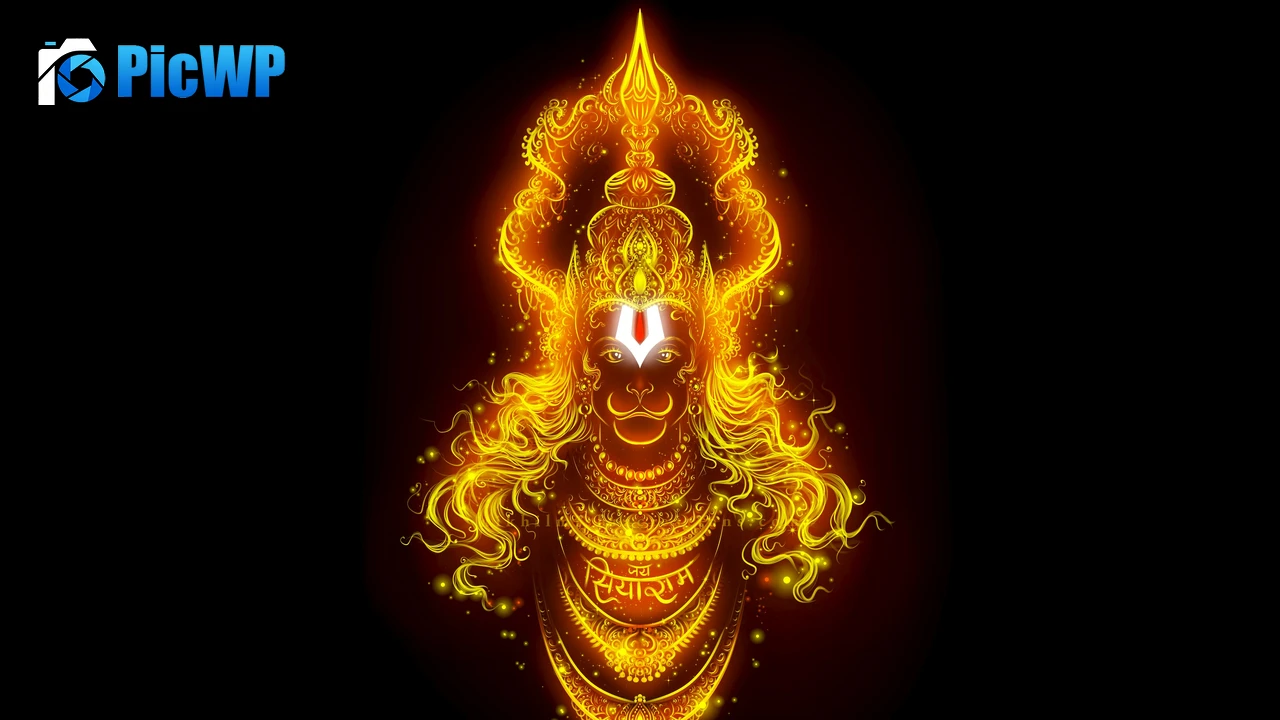 Lord Hanuman Glowing 4K PC Wallpaper
