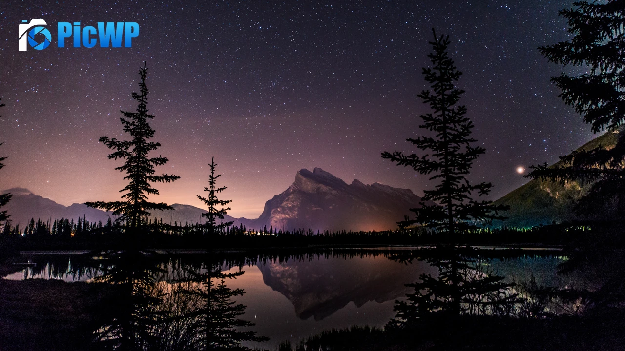 Mount Rundle Nightscape 4K PC Wallpaper