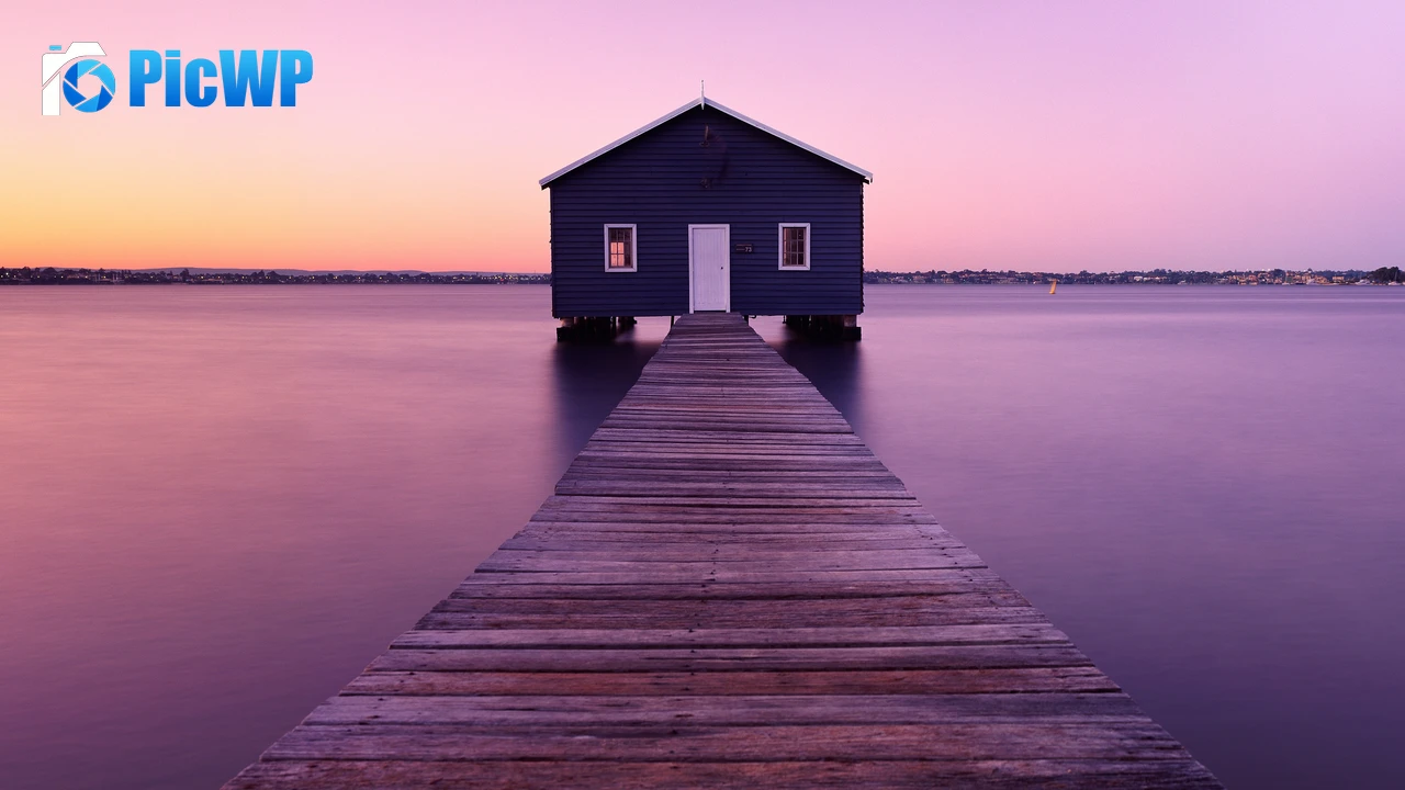 Boathouse Sunrise 4K PC Wallpaper