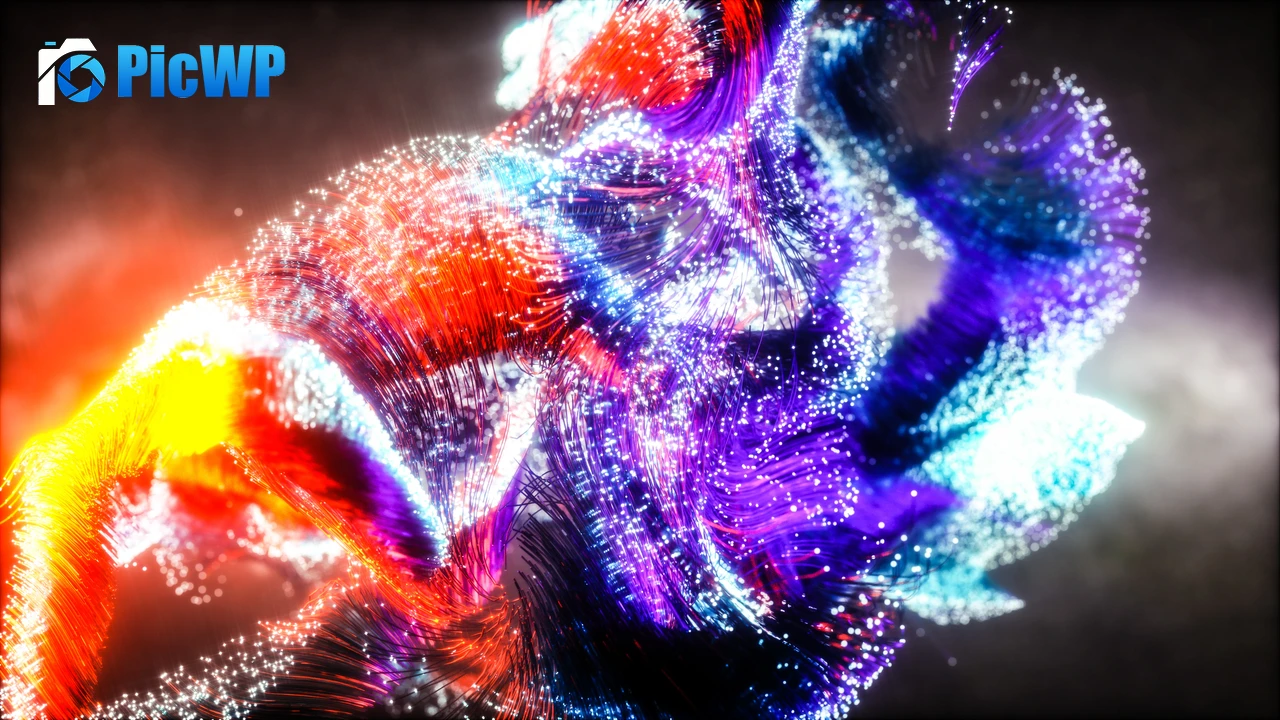 Particles Colorful 4K PC Wallpaper