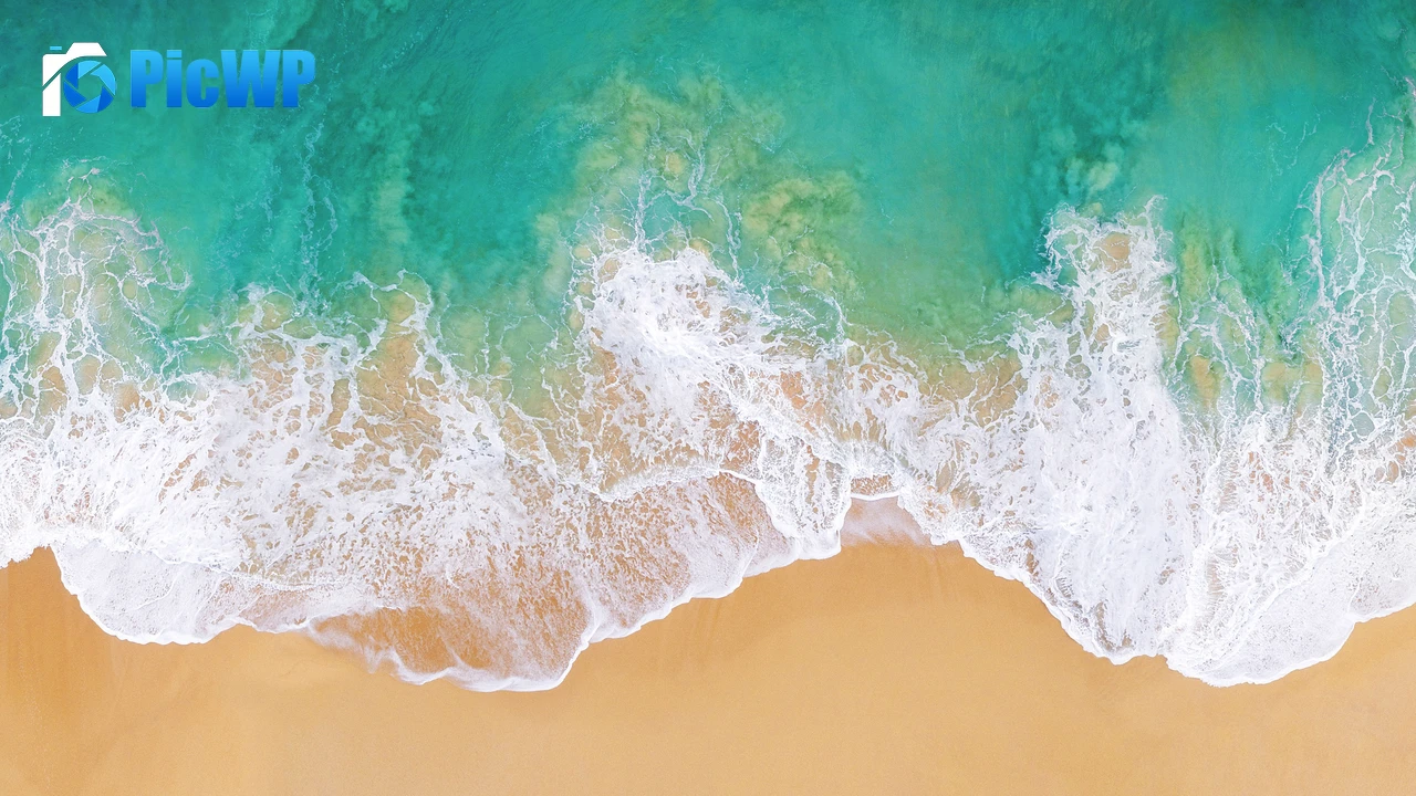 Beach Drone photo 4K PC Wallpaper