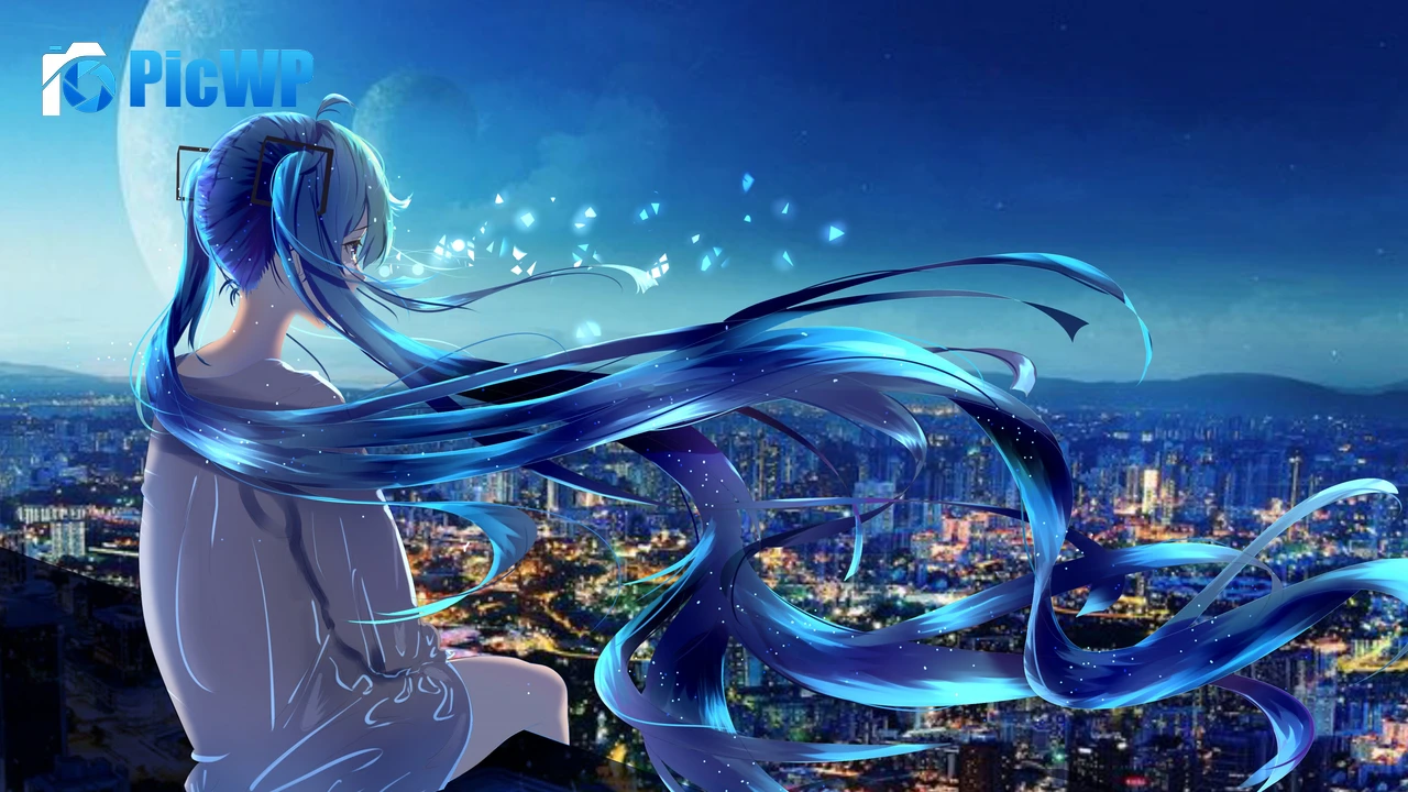 Anime girl Alone 4K PC Wallpaper