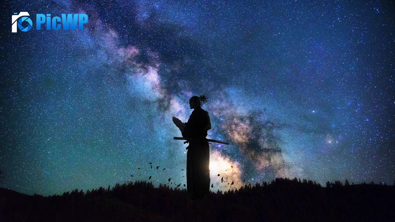 Miyamoto Musashi Silhouette 6K PC Wallpaper