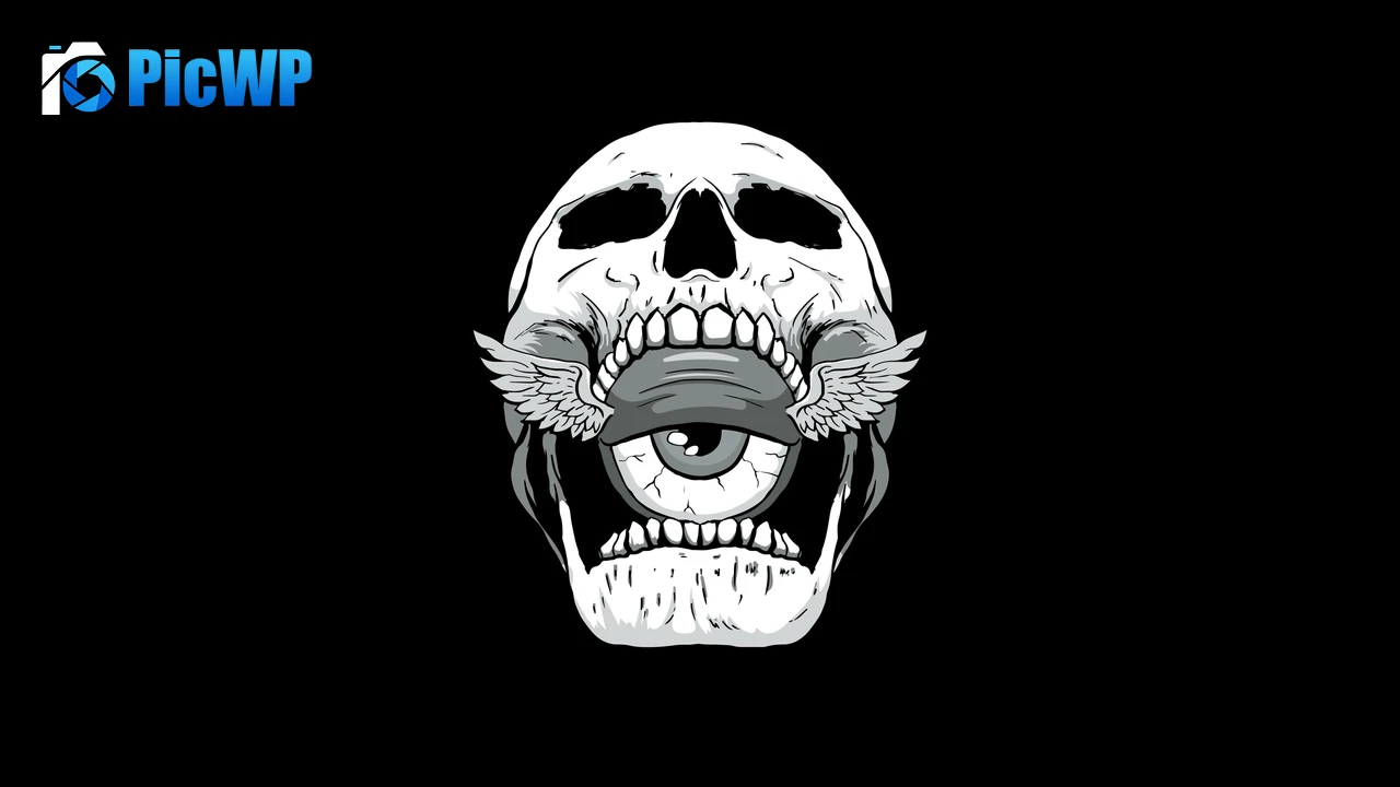 Skull Weirdcore 6K PC Wallpaper