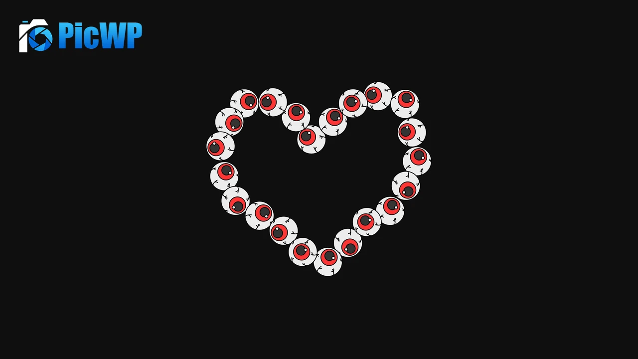 Love heart Weirdcore 6K PC Wallpaper