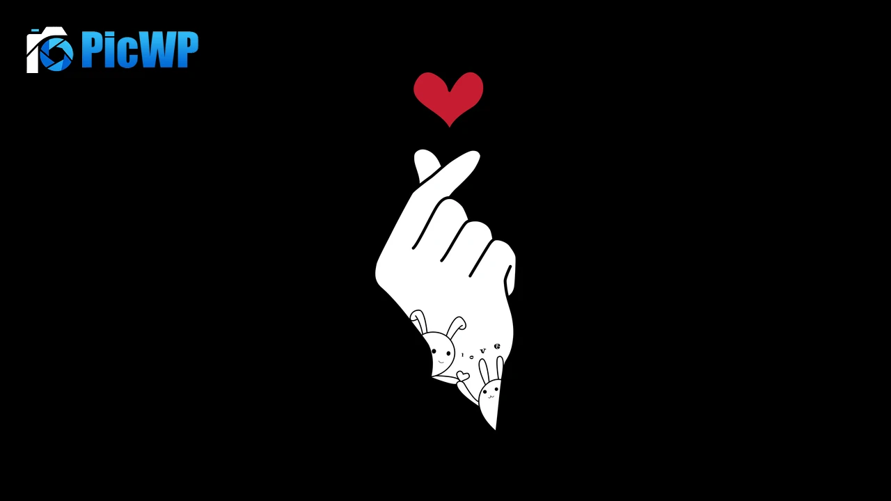 Finger heart AMOLED 8K PC Wallpaper