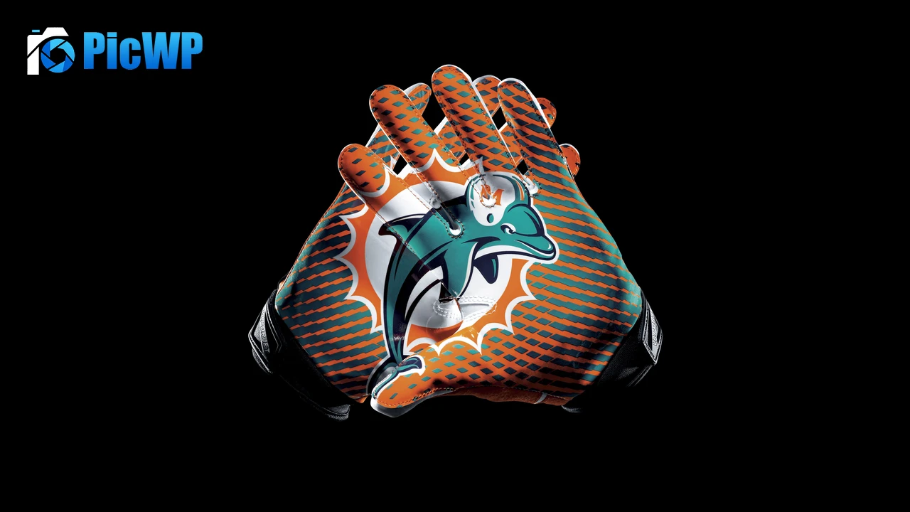 Miami Dolphins Gloves 6K PC Wallpaper