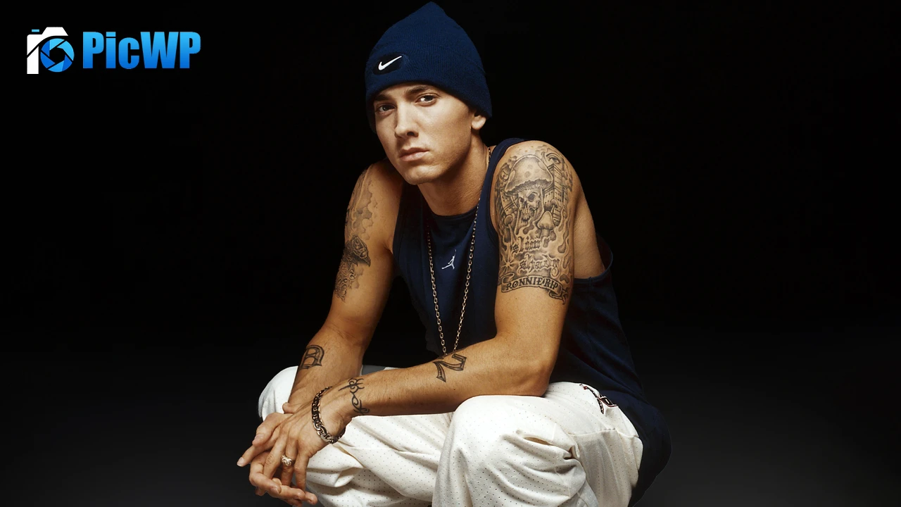 Eminem Black background 6K PC Wallpaper