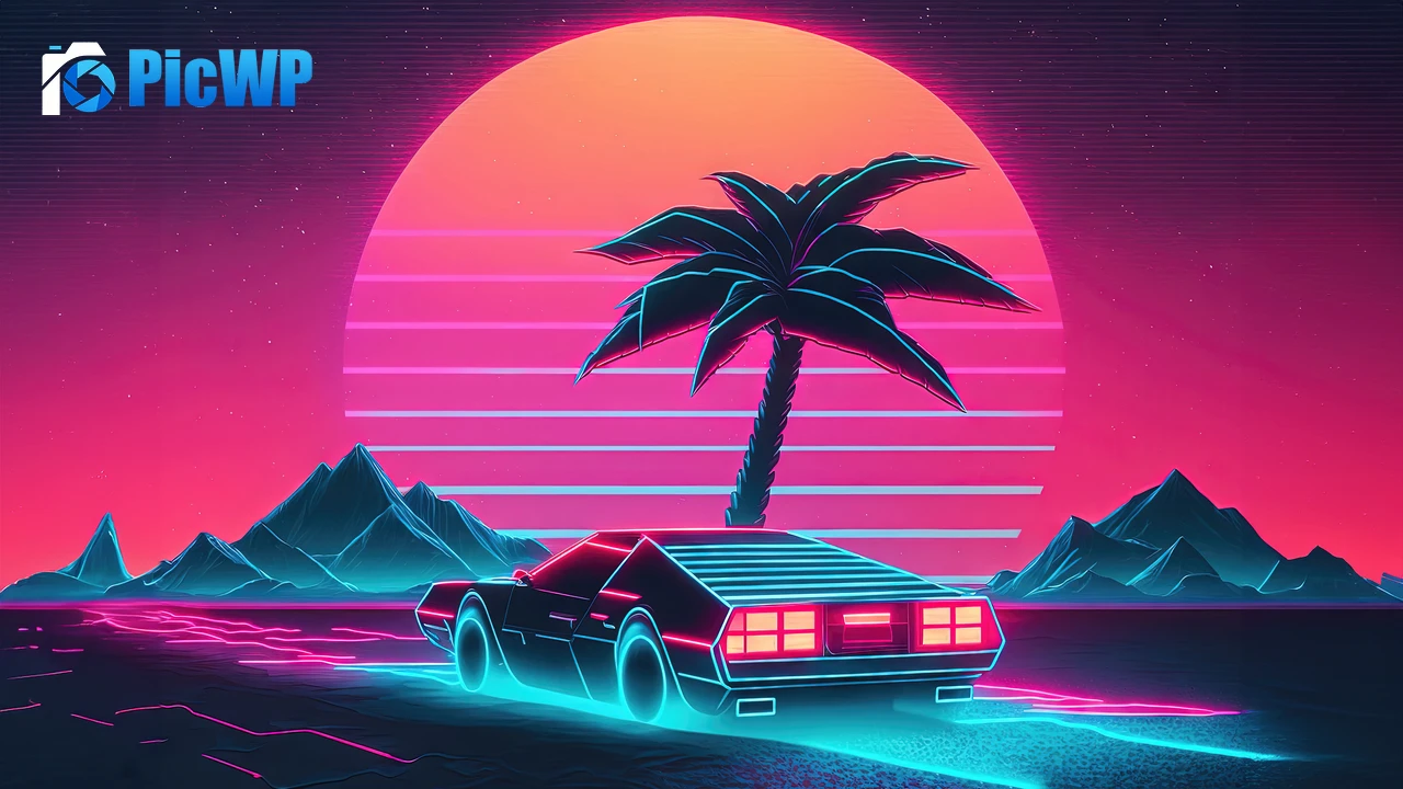 Neon Outrun 6K PC Wallpaper
