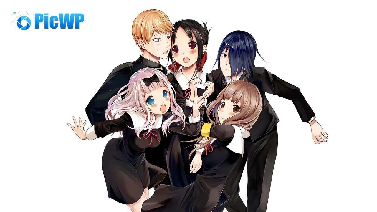 Kaguya-sama: Love is War White background 6K PC Wallpaper
