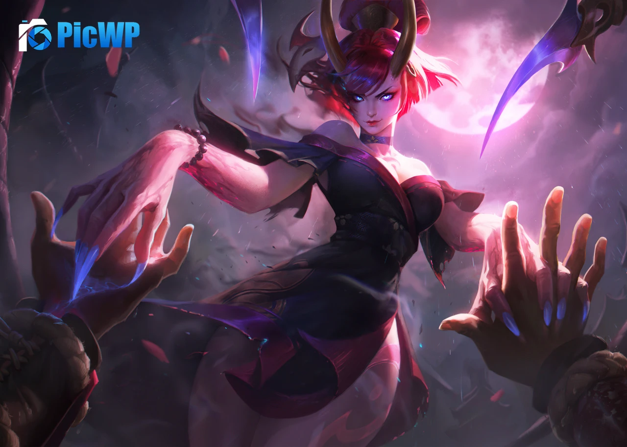 Blood Moon Evelynn League of Legends 4K PC Wallpaper