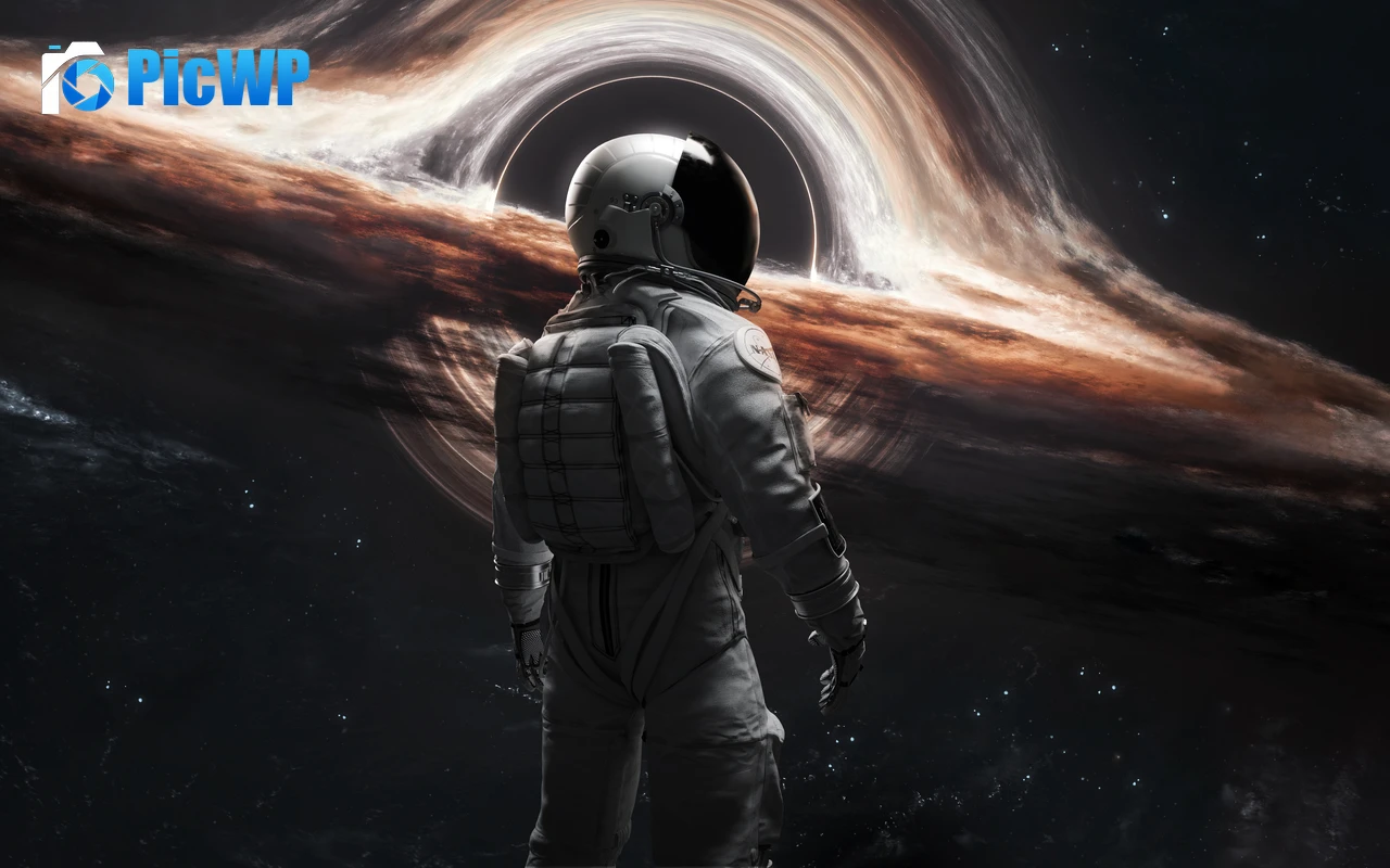 Wormhole Astronaut 6K PC Wallpaper
