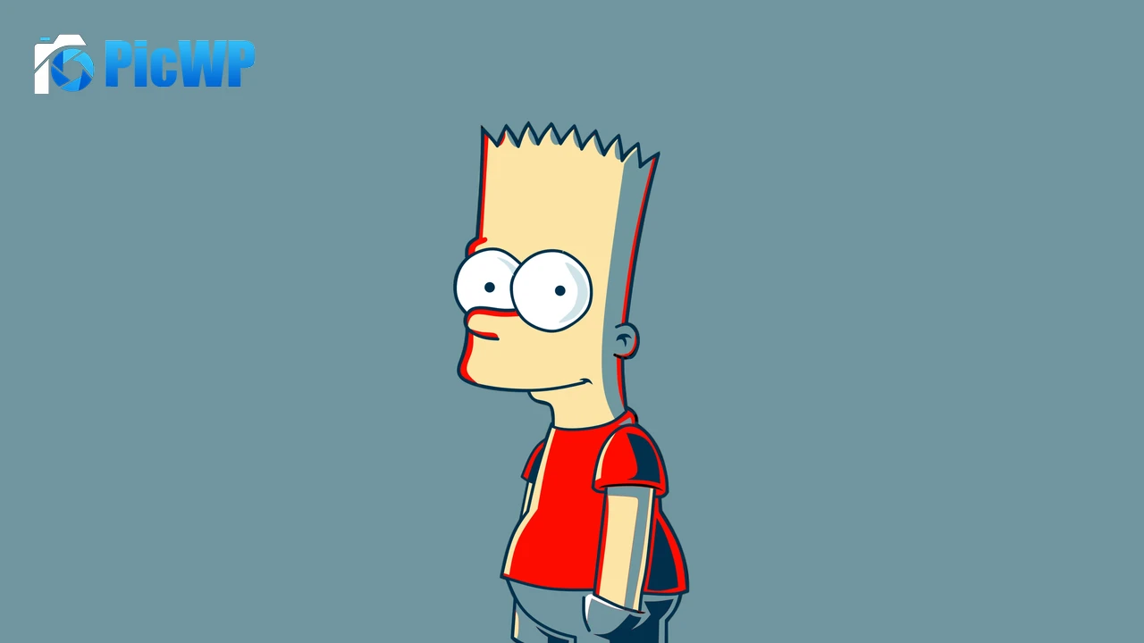 Bart Simpson Minimalist 6K PC Wallpaper