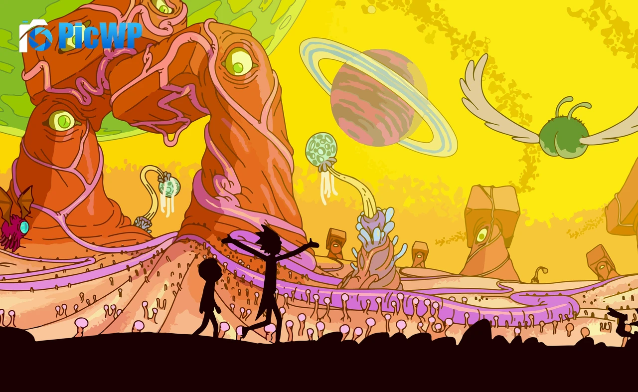 Rick and Morty Cartoon 8K PC Wallpaper