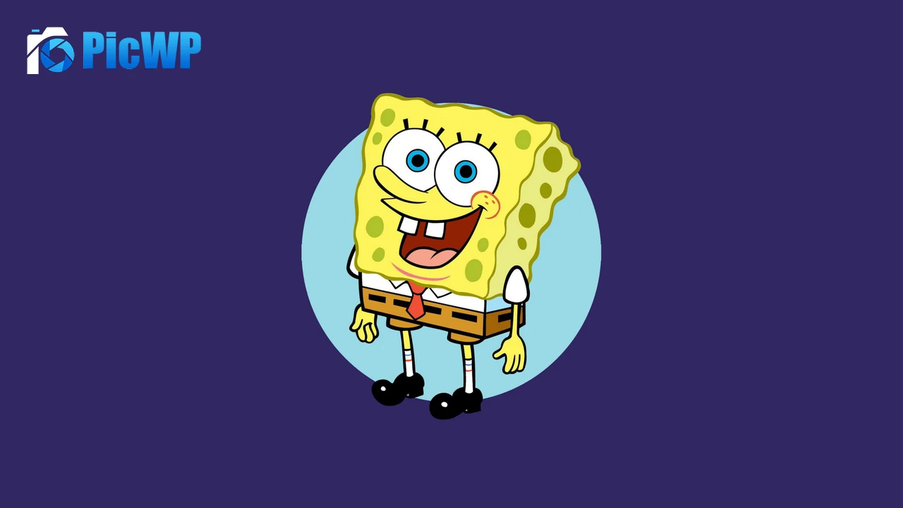 SpongeBob smiley face Aesthetic Spongebob 6K PC Wallpaper