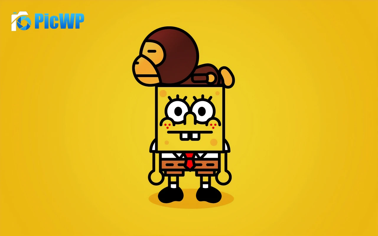 SpongeBob SquarePants Monkey 4K PC Wallpaper
