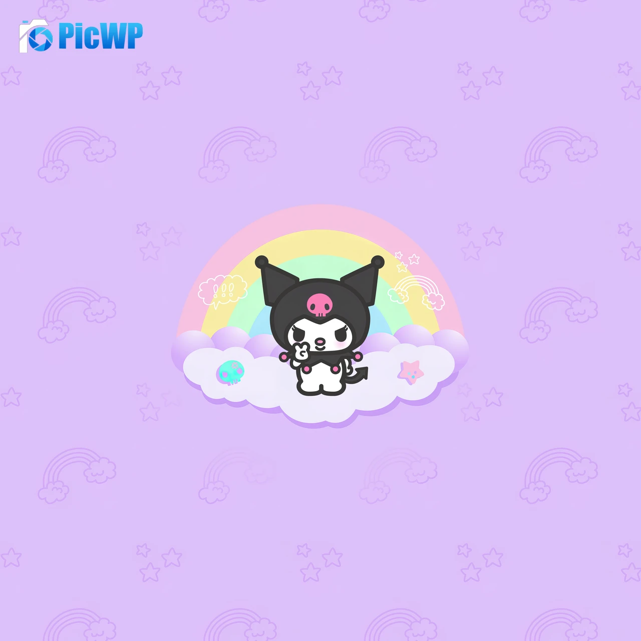 Kuromi Hello Kitty 6K Fold Wallpaper