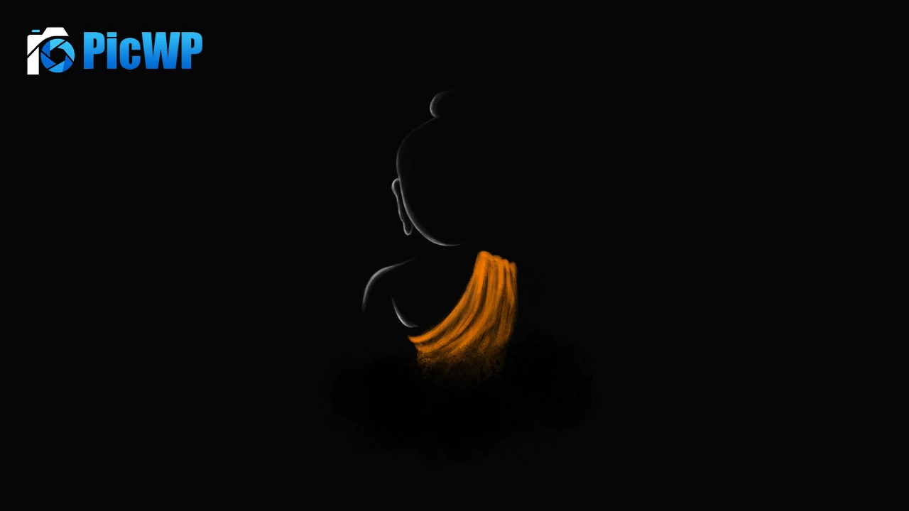Gautama Buddha Minimalist 6K PC Wallpaper