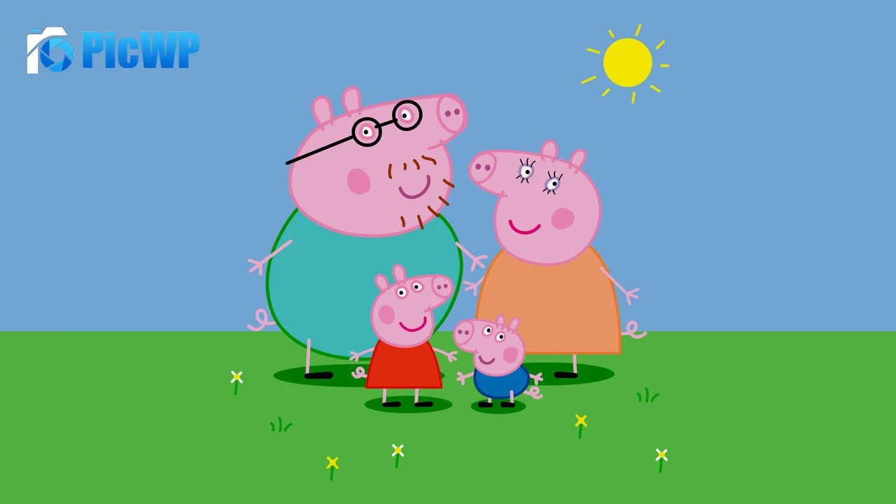 Peppa Pig family Daddy Pig 8K PC Wallpaper