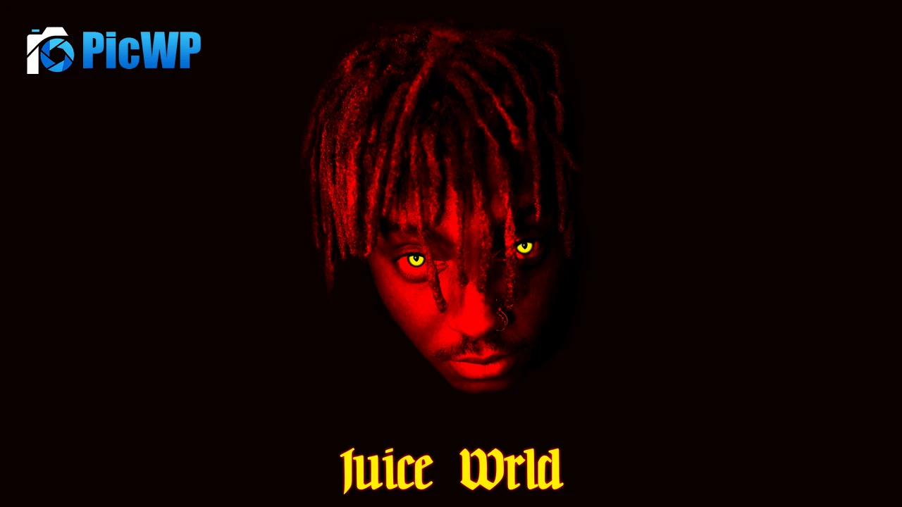 Juice Wrld Black background 8K PC Wallpaper