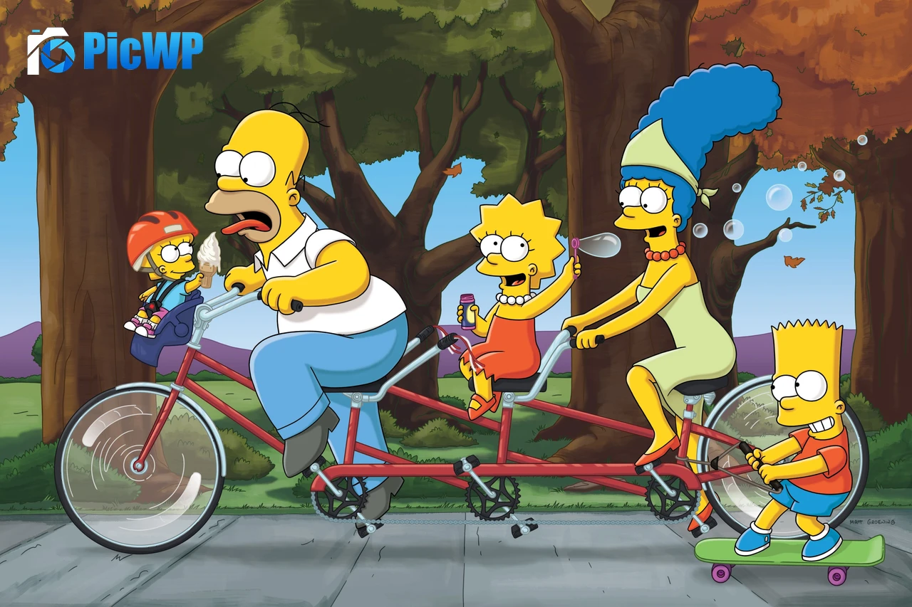 The Simpsons Cartoon 4K PC Wallpaper