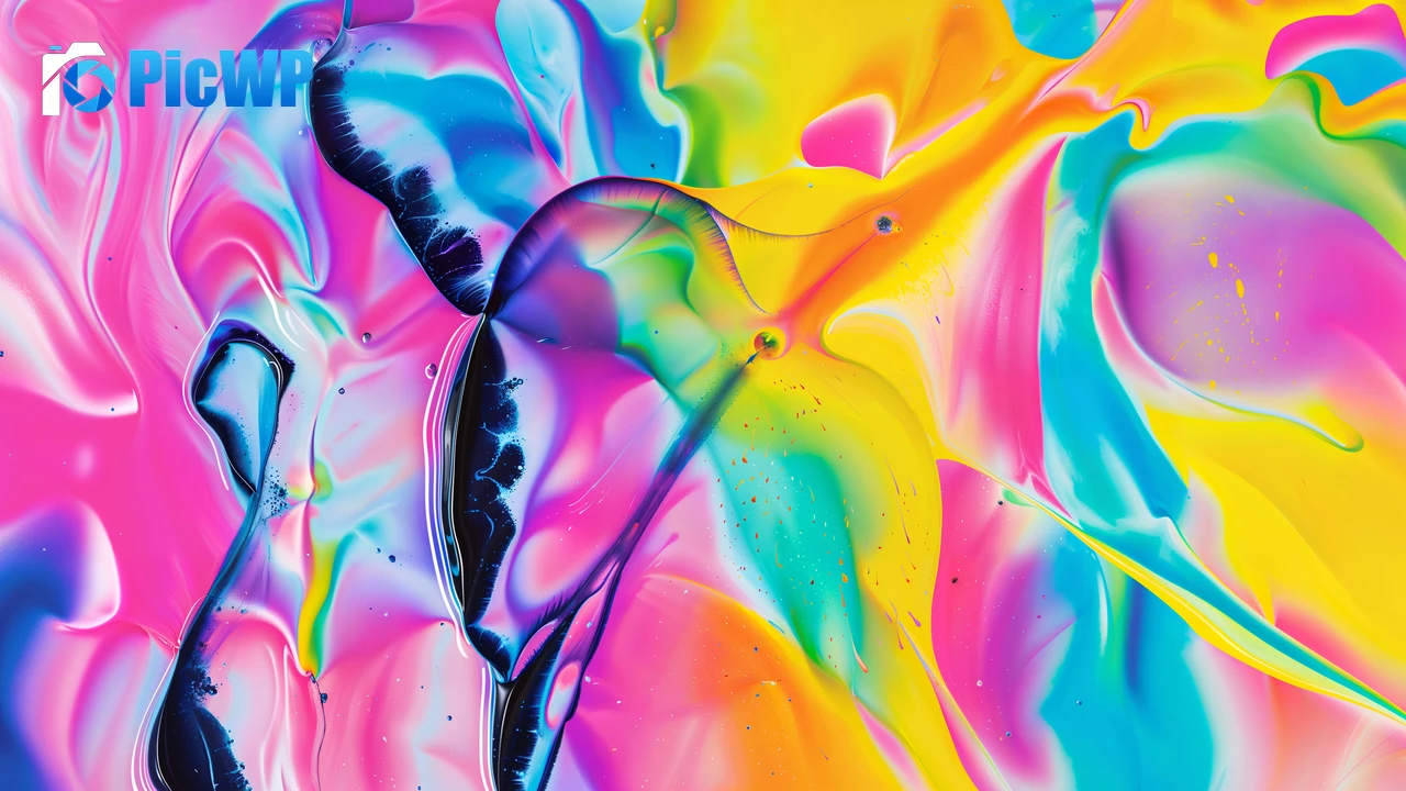 Vibrant Liquid art 6K PC Wallpaper