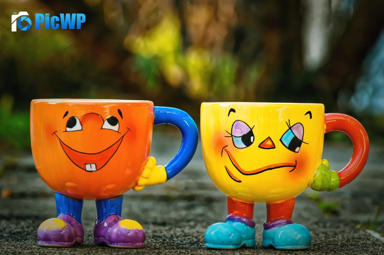 Cute cups Couple cups 5K PC Wallpaper