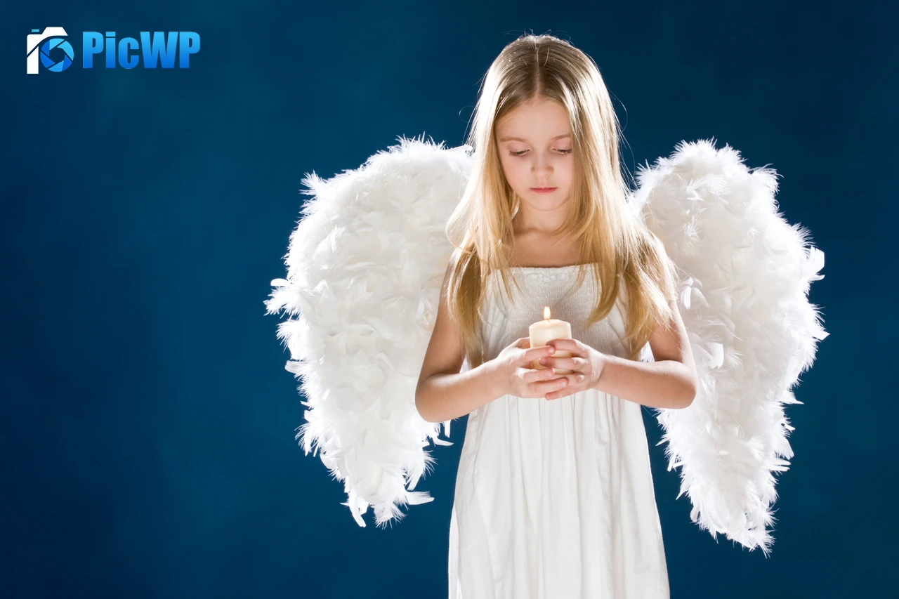 Angel wings Sad girl 4K PC Wallpaper