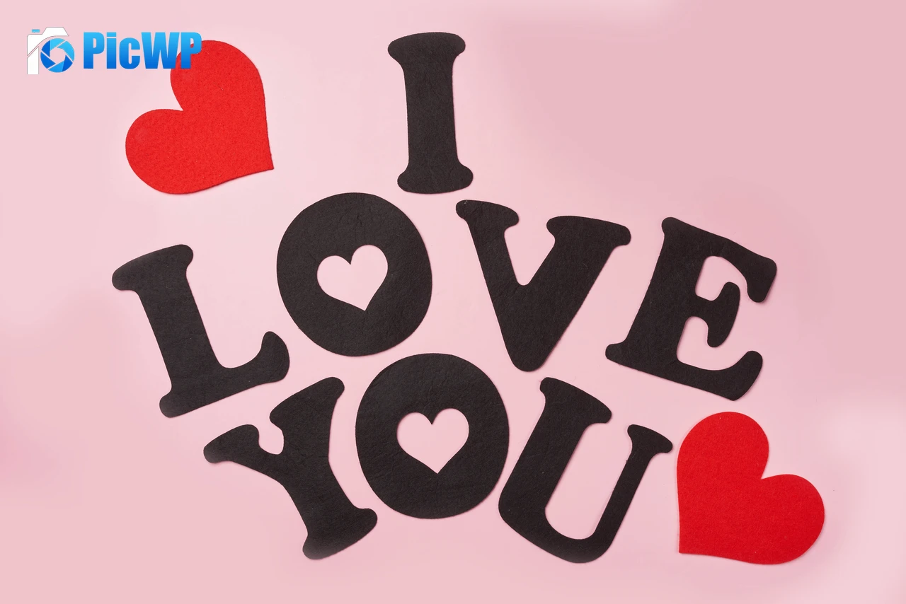 I Love You Red hearts 8K PC Wallpaper