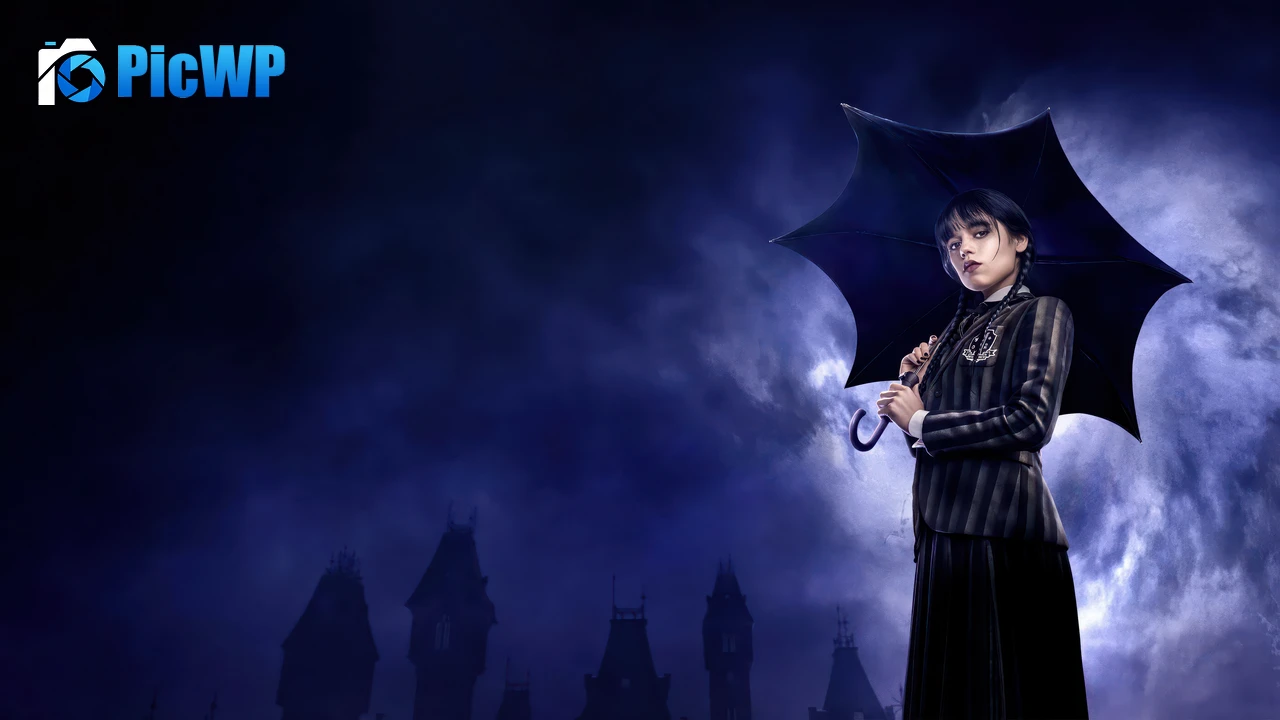 Jenna Ortega as Wednesday Addams Netflix series 6K PC Wallpaper