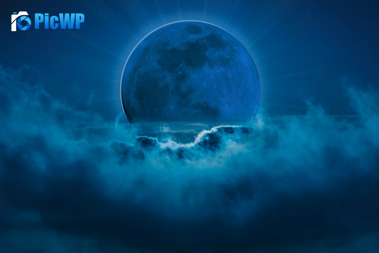 Blue moon Night 6K PC Wallpaper