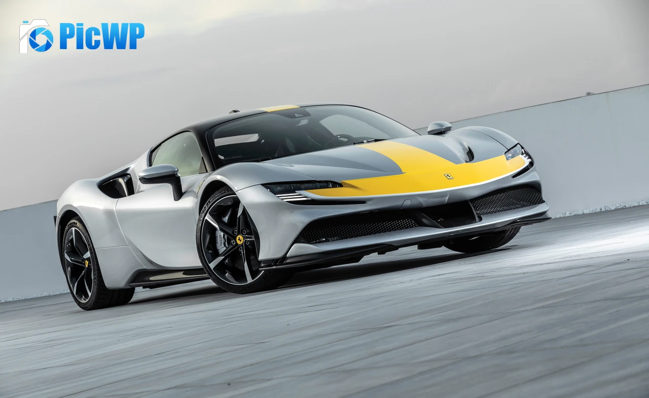 Hybrid Supercar Ferrari SF90 Stradale Assetto Fiorano 7K PC Wallpaper