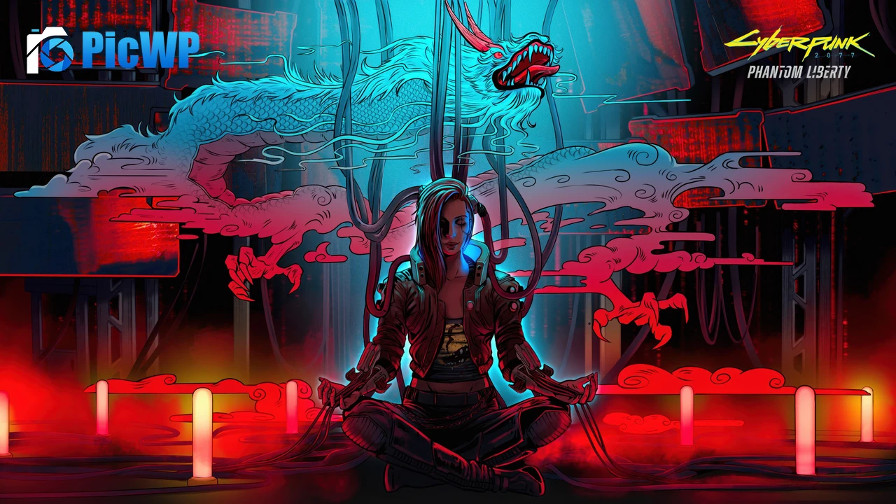 Cyberpunk 2077: Phantom Liberty Dragon 6K PC Wallpaper