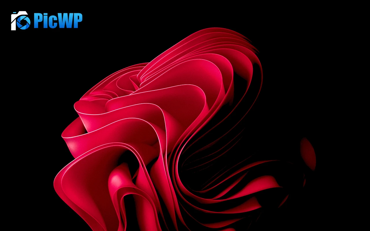 Windows 11 Red abstract 4K PC Wallpaper