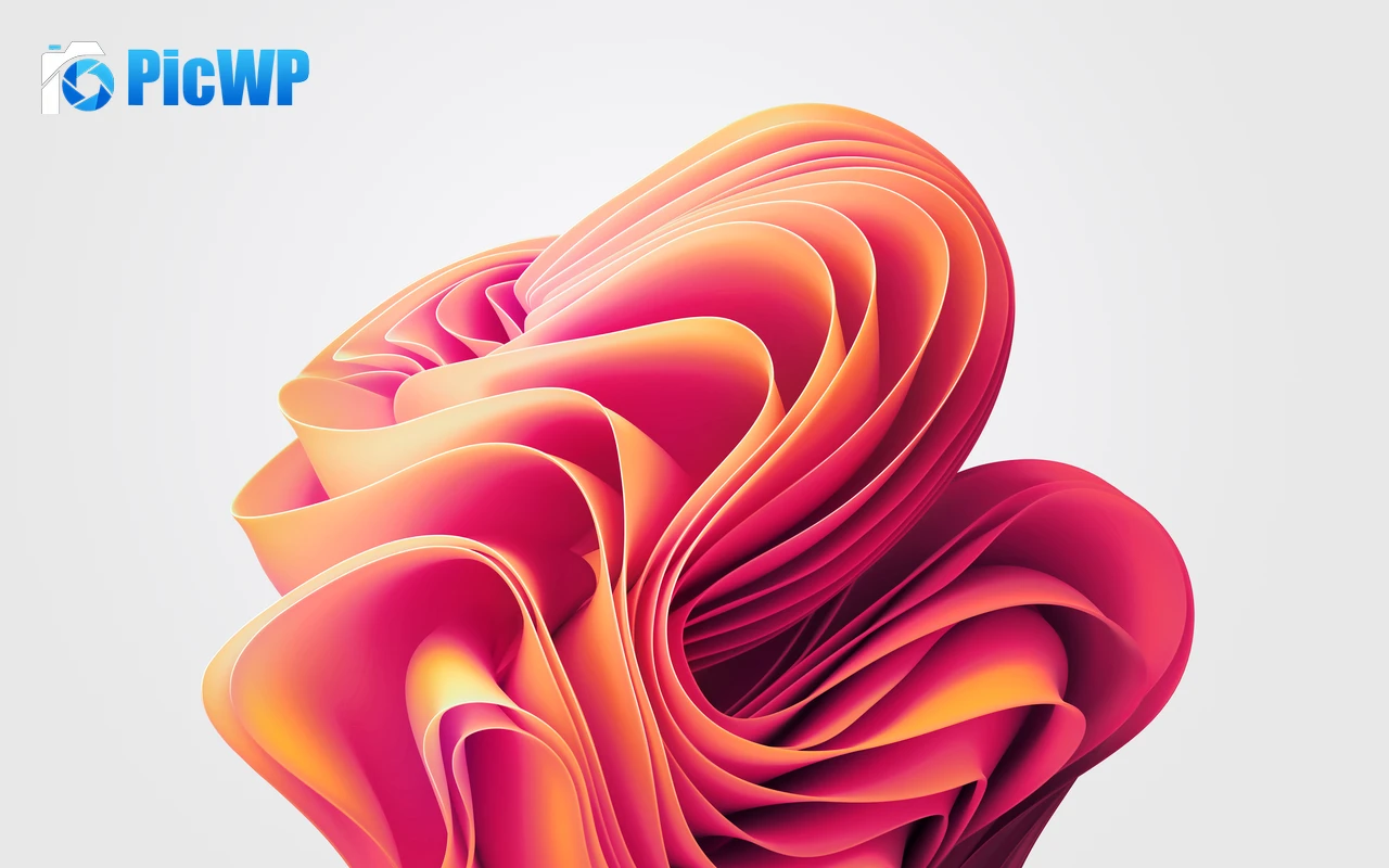 Windows 11 Orange abstract 4K PC Wallpaper