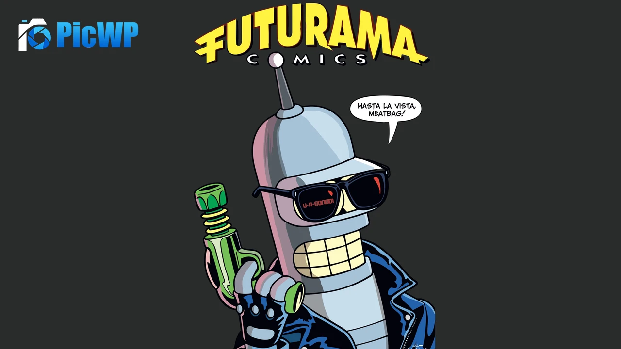 Bender (Futurama) Funny 6K PC Wallpaper
