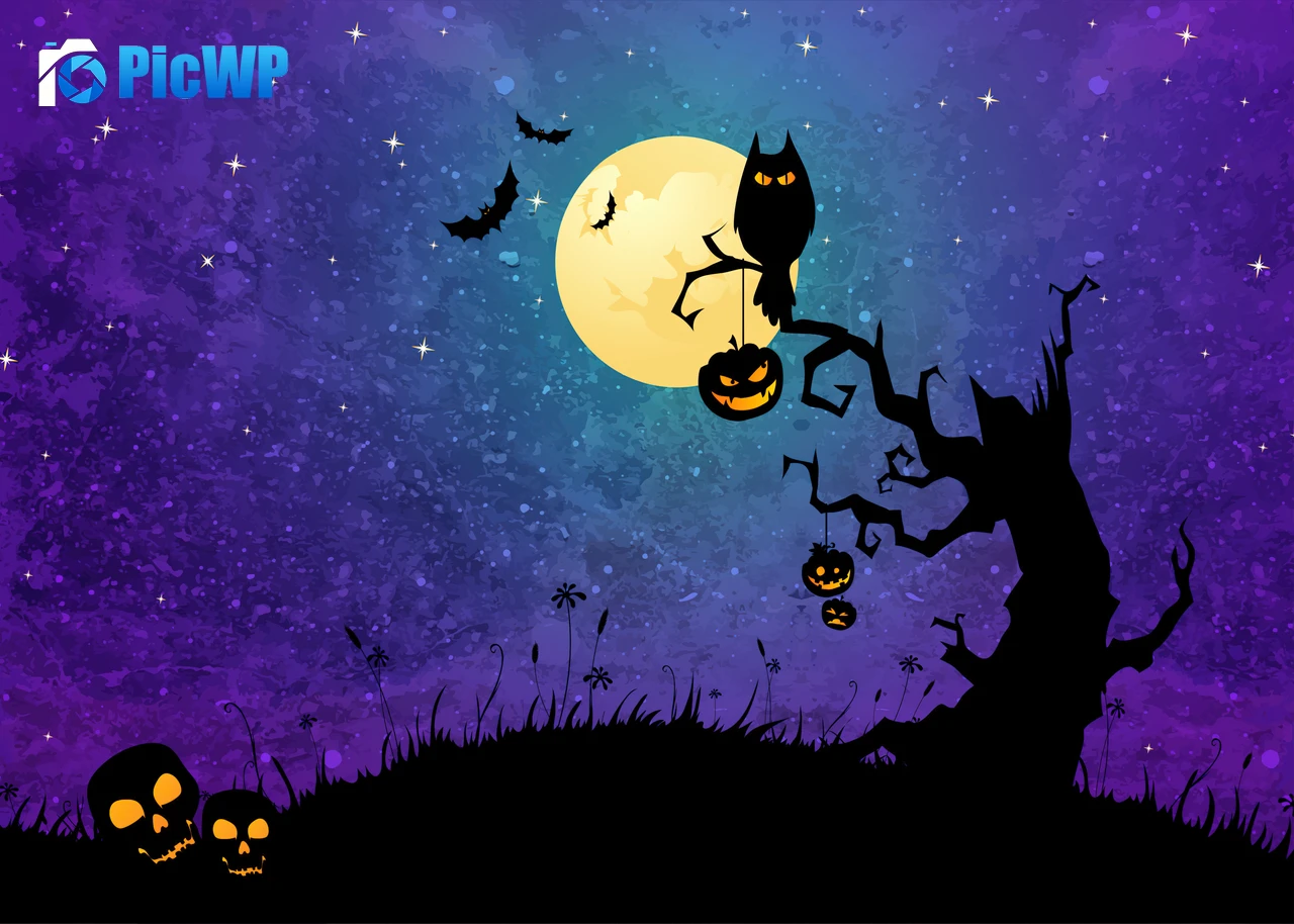 Halloween background Halloween night 4K PC Wallpaper