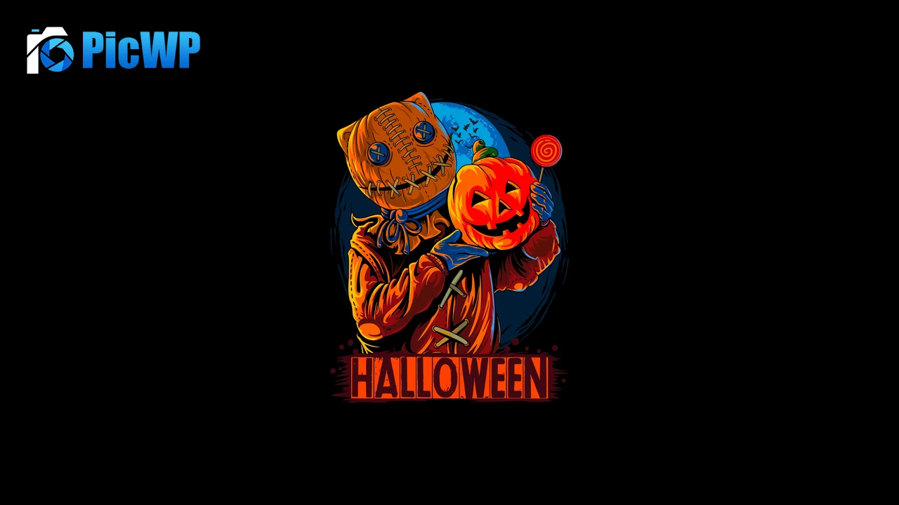 Halloween scarecrow Scary 6K PC Wallpaper