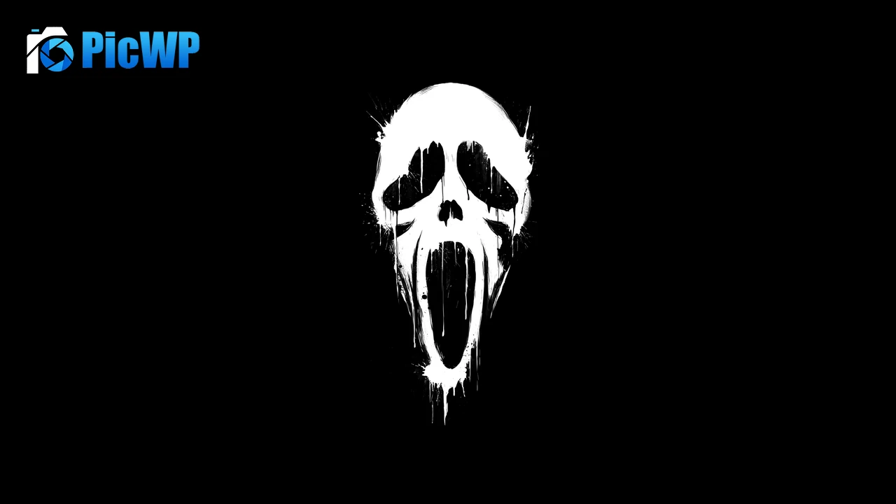 Ghostface Minimal art 6K PC Wallpaper