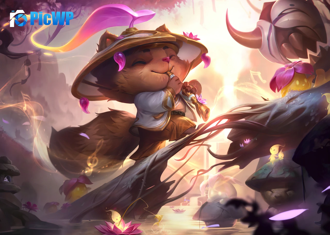 Spirit Blossom Teemo League of Legends 4K PC Wallpaper
