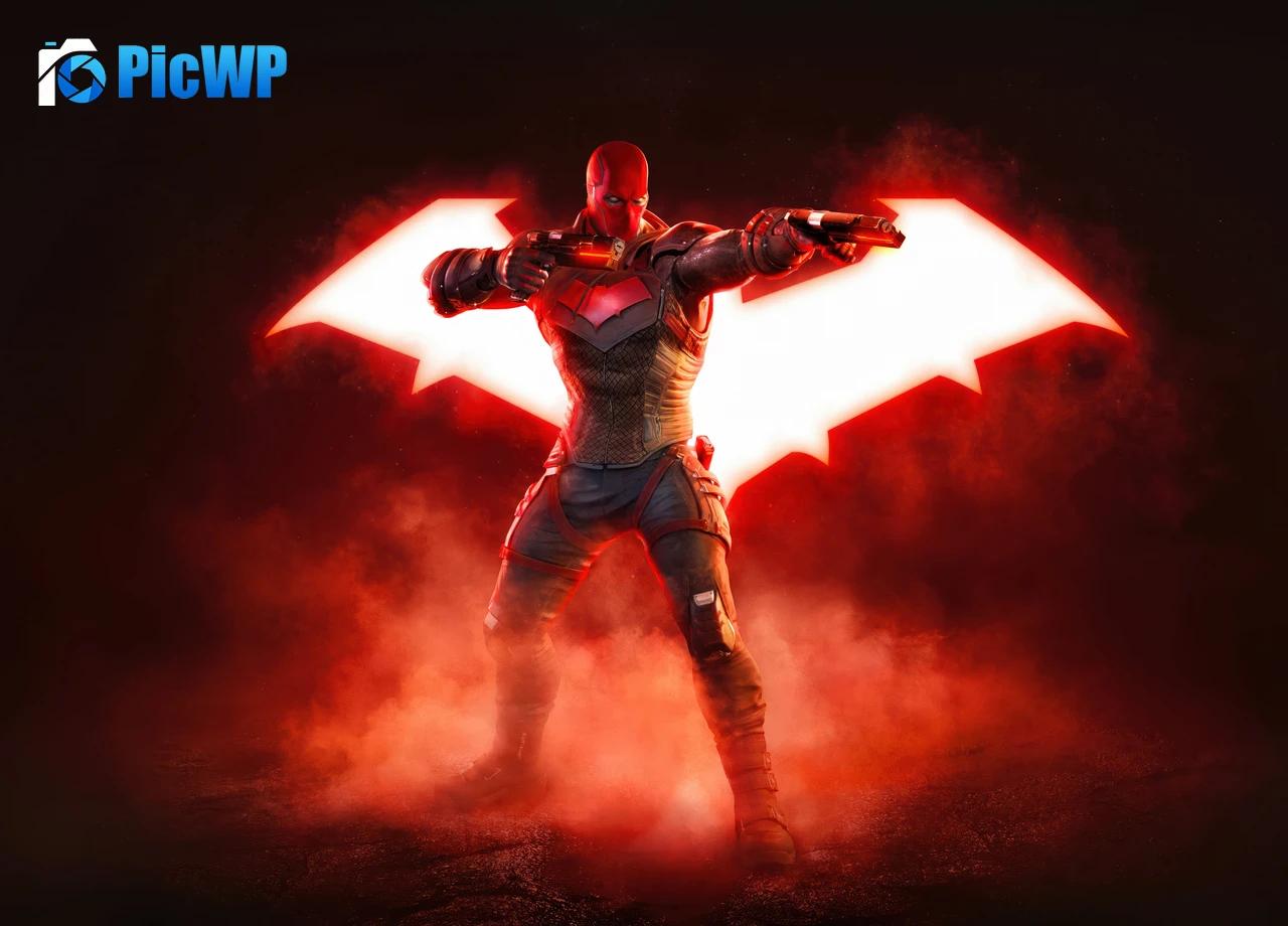 Red Hood Red aesthetic 6K PC Wallpaper