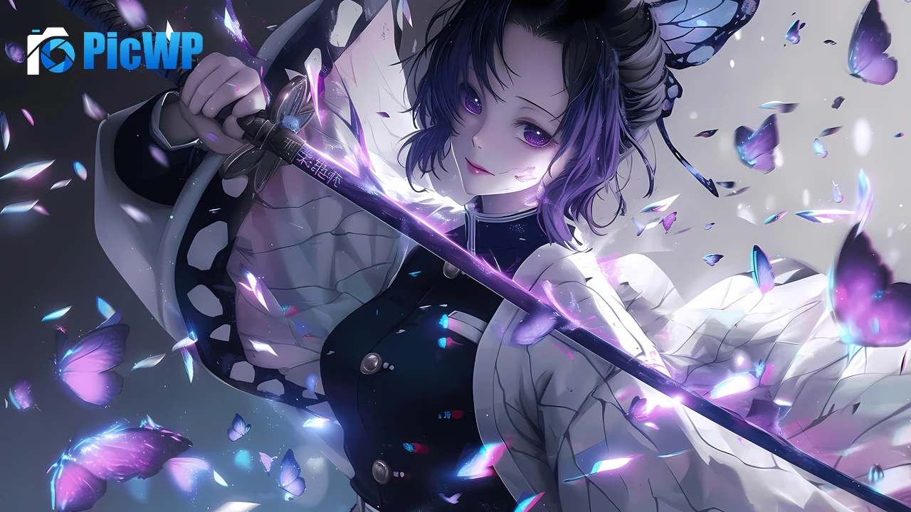 Shinobu Kocho Purple 6K PC Wallpaper