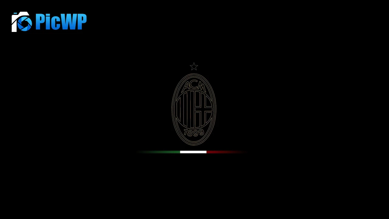 AC Milan Minimal logo 6K PC Wallpaper
