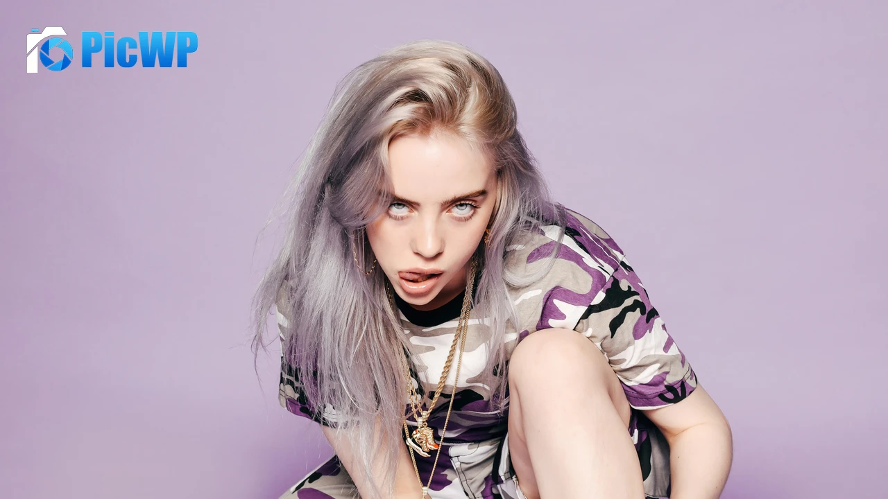 Billie Eilish Purple aesthetic 6K PC Wallpaper