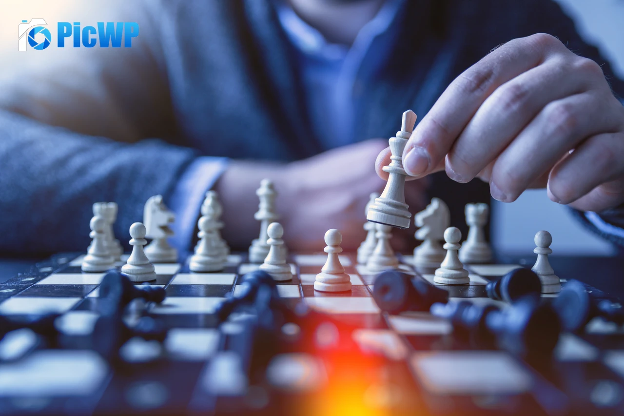 Playing Chess 6K PC Wallpaper
