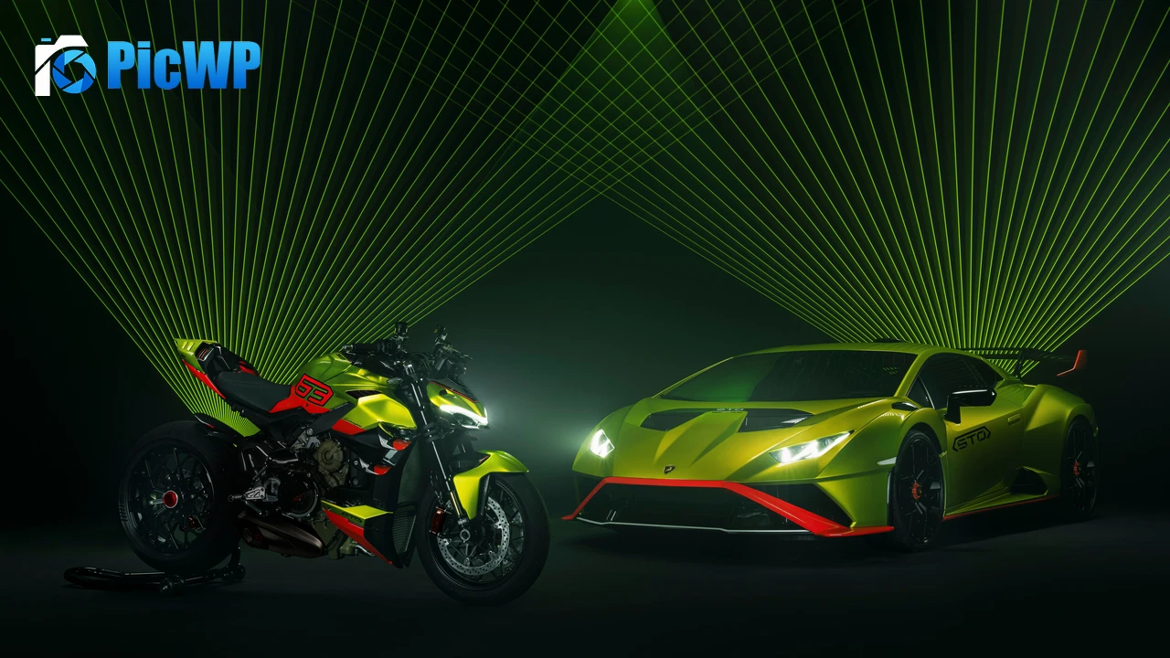 Lamborghini Huracán STO Ducati Streetfighter V4 Lamborghini 8K PC Wallpaper