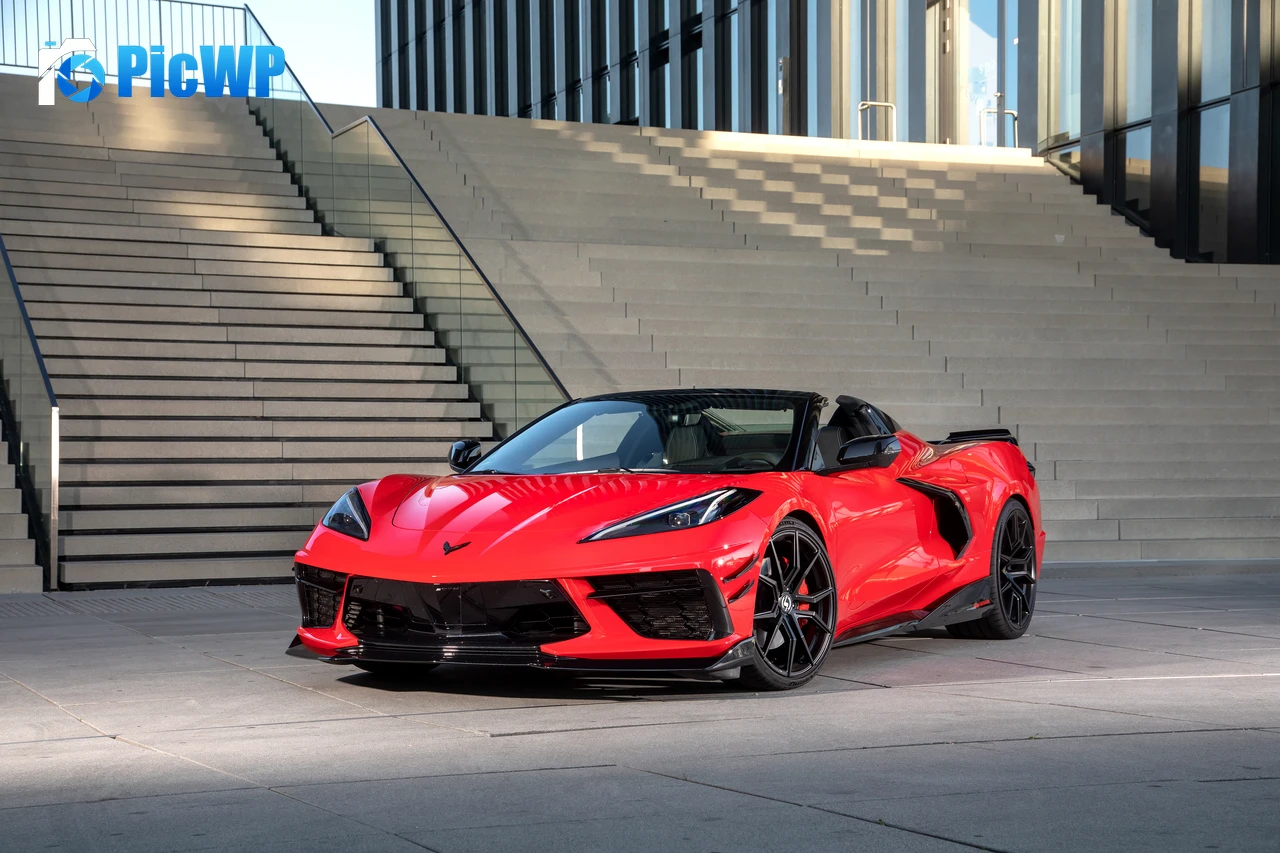 Red Chevrolet Corvette Stingray Convertible 7K PC Wallpaper