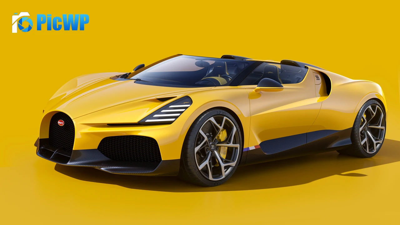 Bugatti W16 Mistral Yellow 6K PC Wallpaper