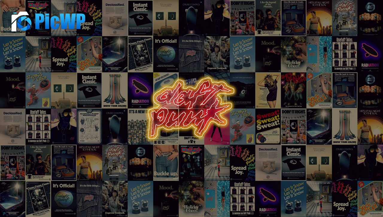Daft Punk Neon light 6K PC Wallpaper