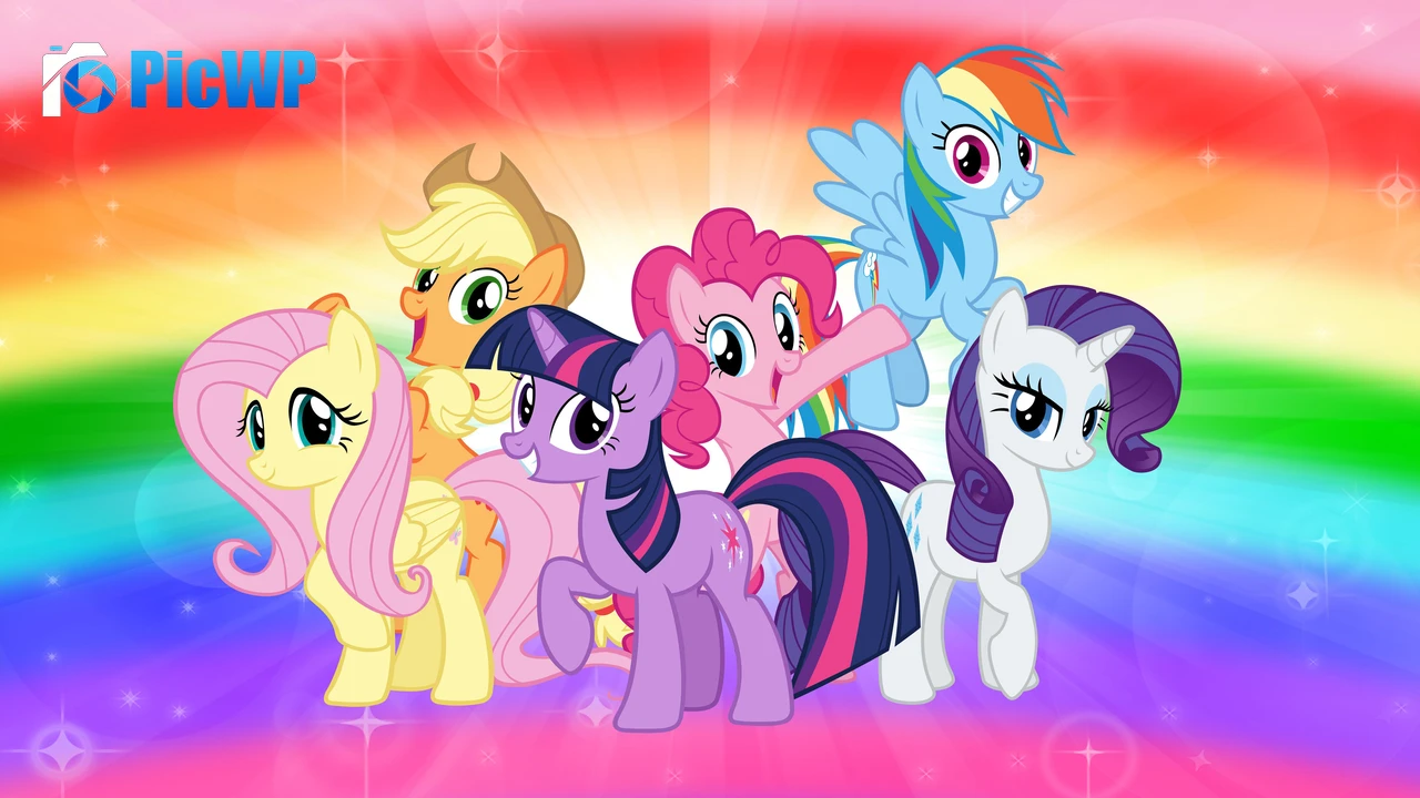 Mane Six Rainbow 6K PC Wallpaper